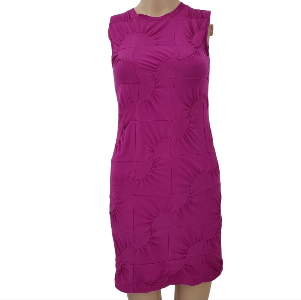 Coperni Fuschia Patchwork Cotton Dress (XS)
